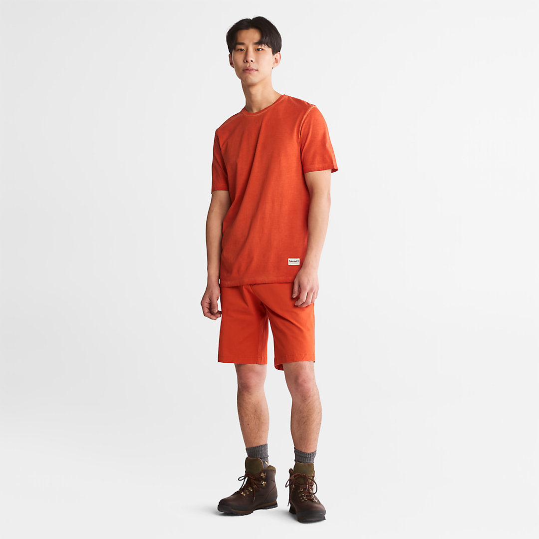 Lamprey River Garment-Dyed T-Shirt for Men in Orange Timberland US