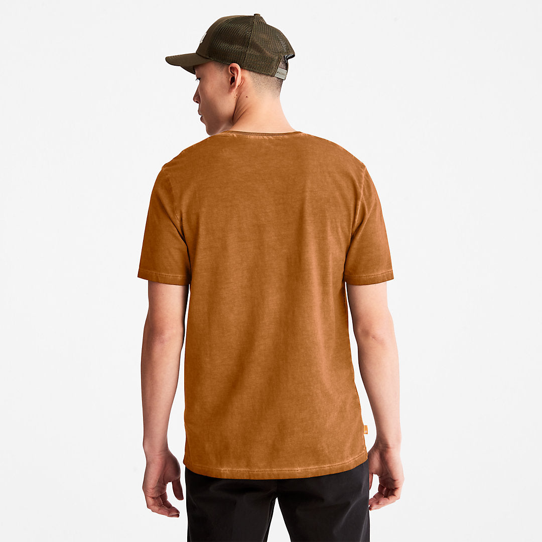 Lamprey River Garment-Dyed T-Shirt for Men in Brown Timberland On Sale