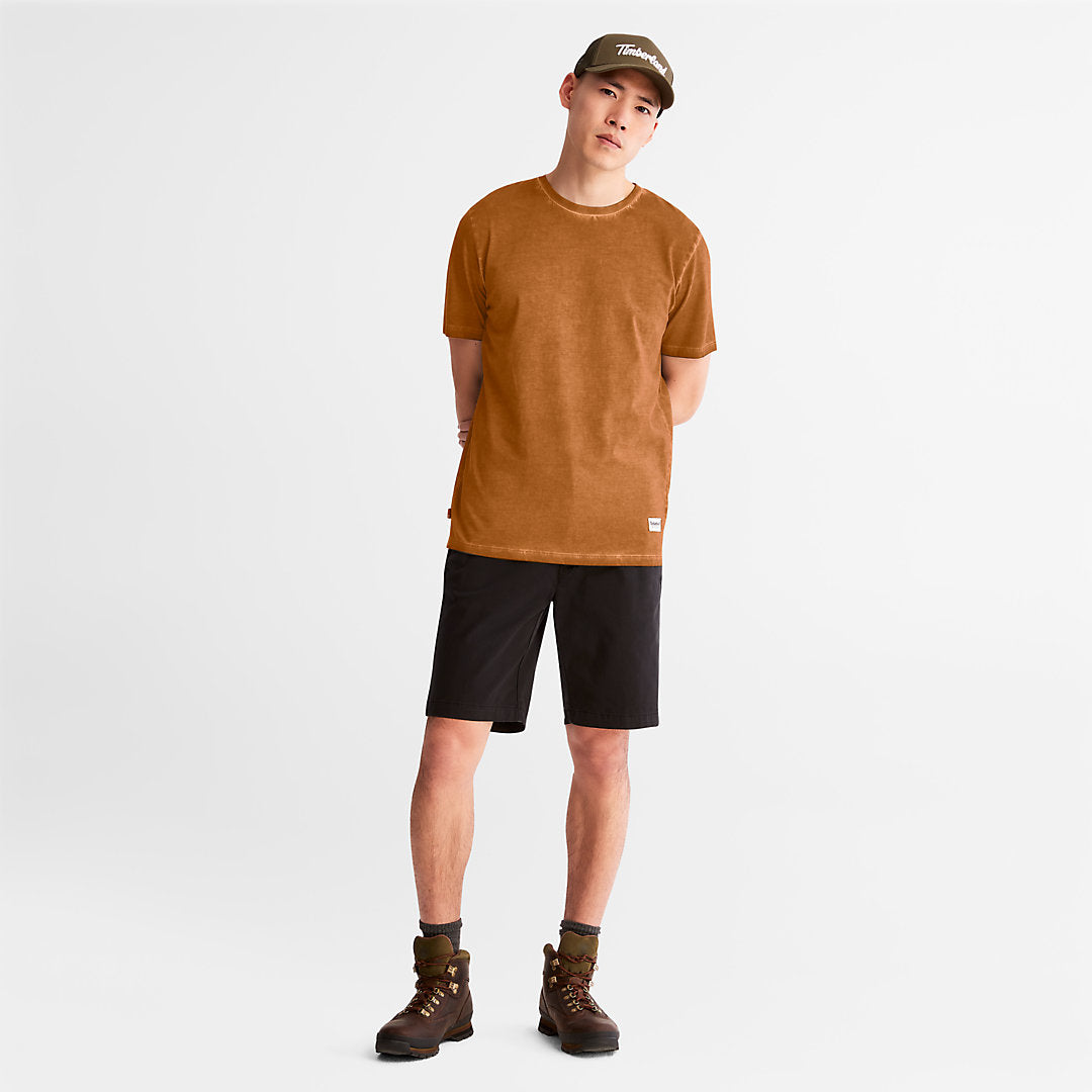 Lamprey River Garment-Dyed T-Shirt for Men in Brown Timberland On Sale