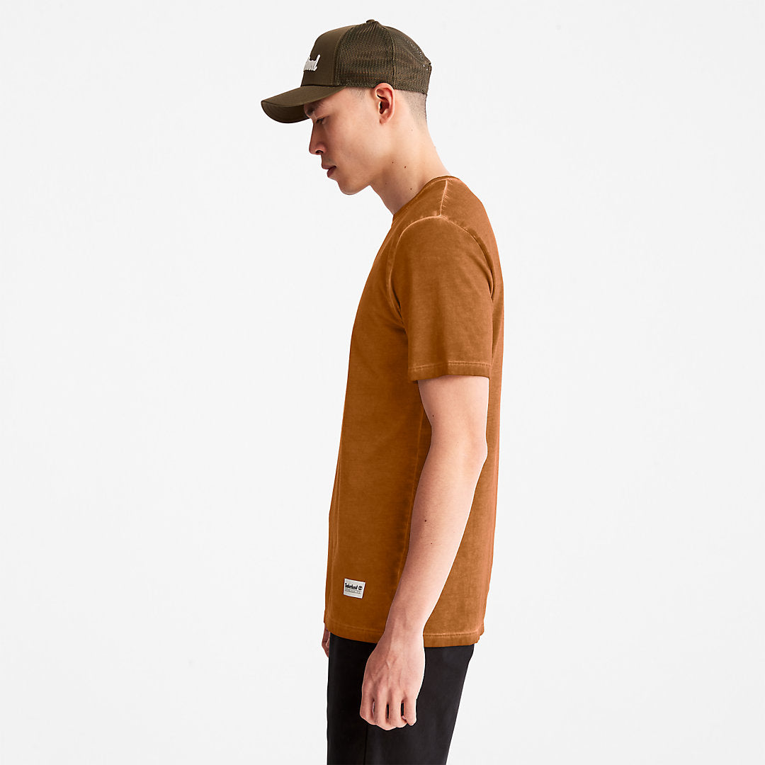 Lamprey River Garment-Dyed T-Shirt for Men in Brown Timberland On Sale