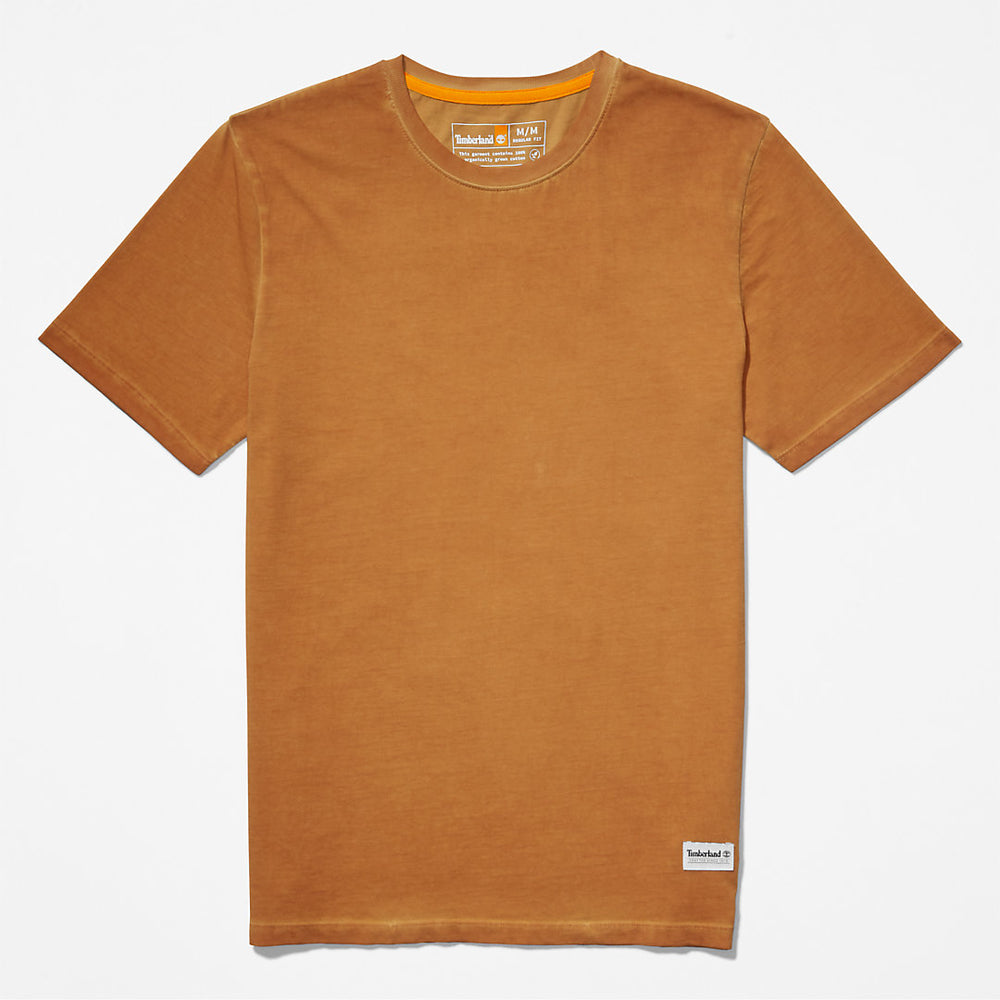 Lamprey River Garment-Dyed T-Shirt for Men in Brown Timberland On Sale
