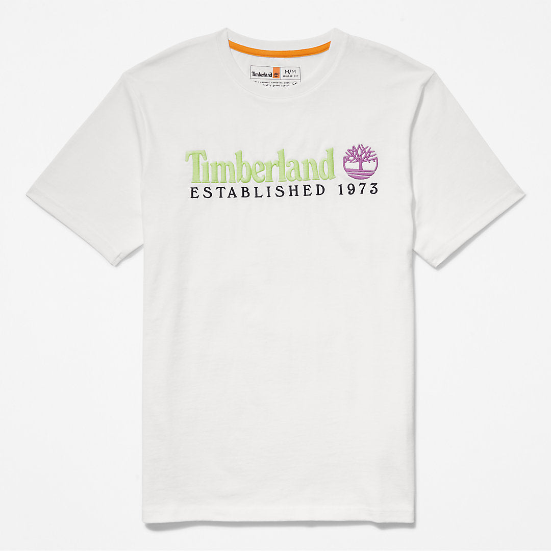 Outdoor Heritage Linear-Logo T-Shirt for Men in White Timberland Outlet