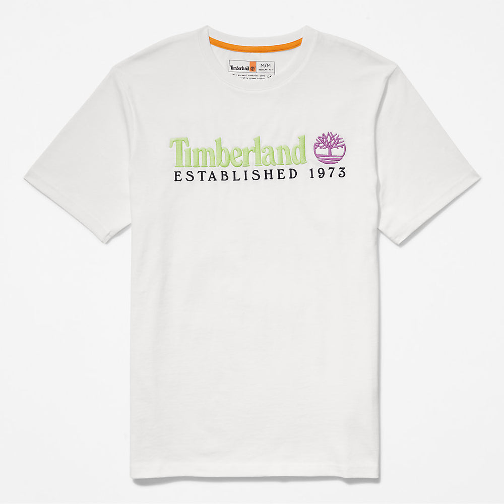Outdoor Heritage Linear-Logo T-Shirt for Men in White Timberland Outlet