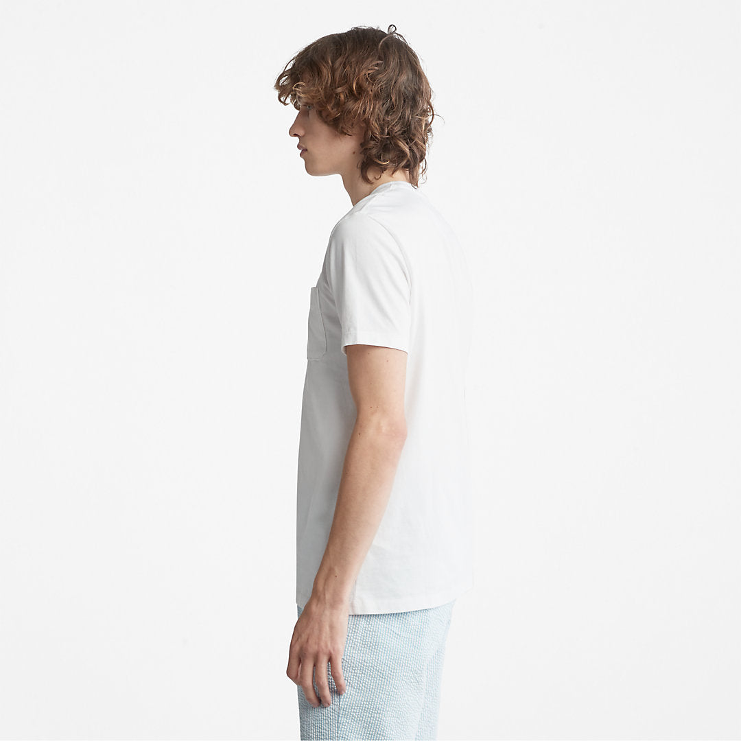Dunstan River Pocket T-shirt for Men in White Timberland On Sale