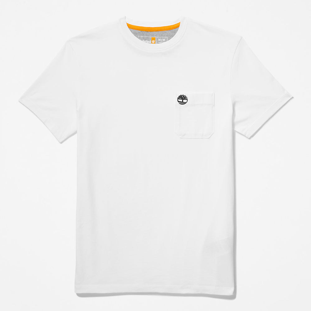 Dunstan River Pocket T-shirt for Men in White Timberland On Sale