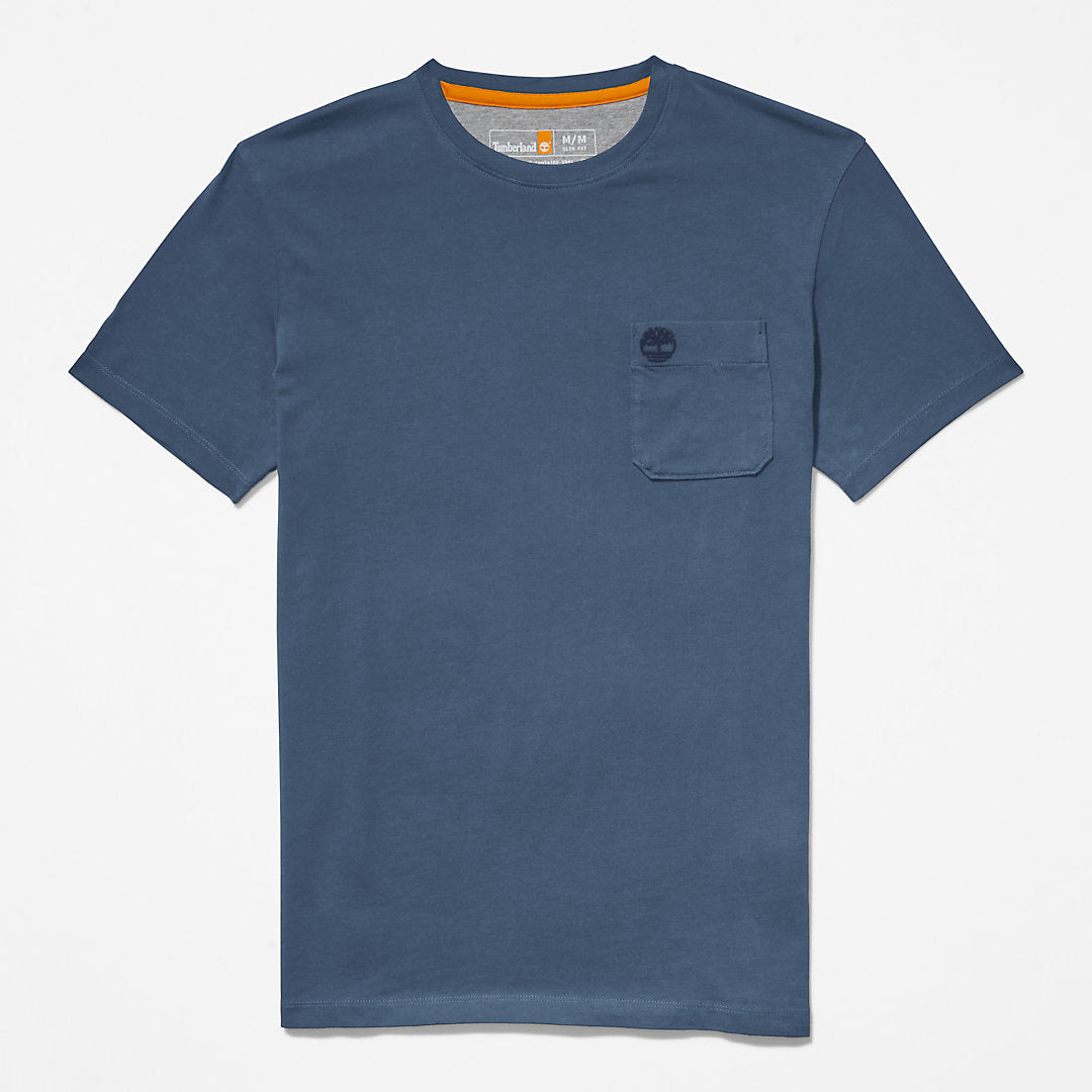 Dunstan River One-Pocket T-Shirt for Men in Blue Timberland On Sale