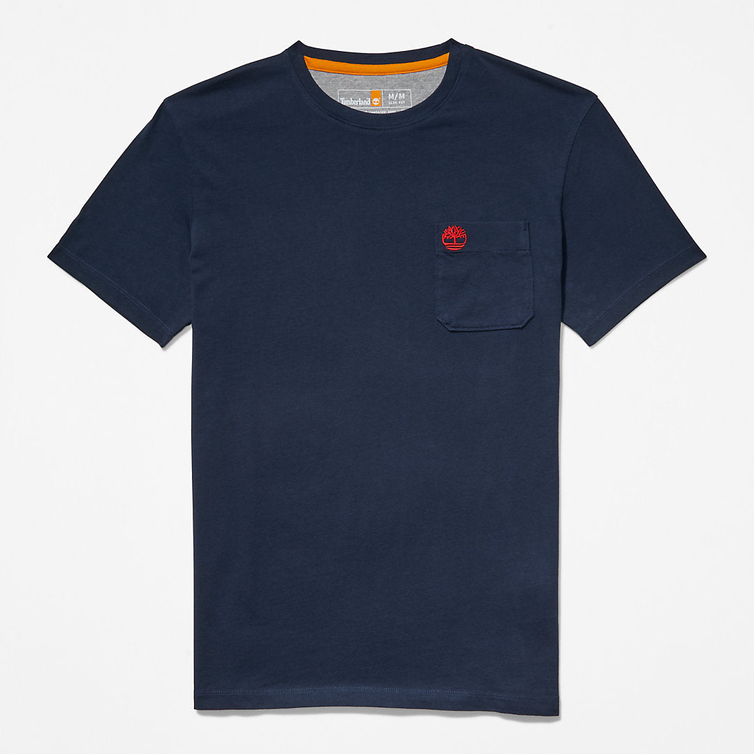 Dunstan River Pocket T-shirt for Men in Navy Timberland For Sale