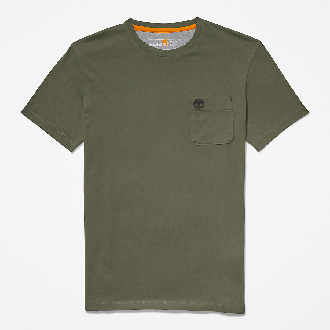 Dunstan River Pocket T-shirt for Men in Green Timberland Outlet