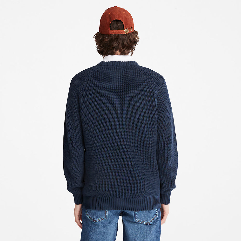 Beards Brook Crew-Neck Sweater for Men in Navy Timberland Sale