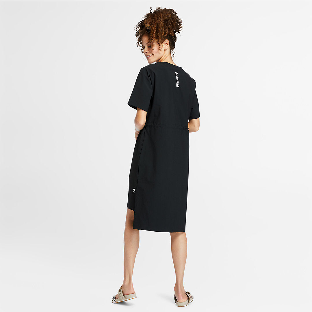Drawstring T-Shirt Dress for Women in Black Timberland US