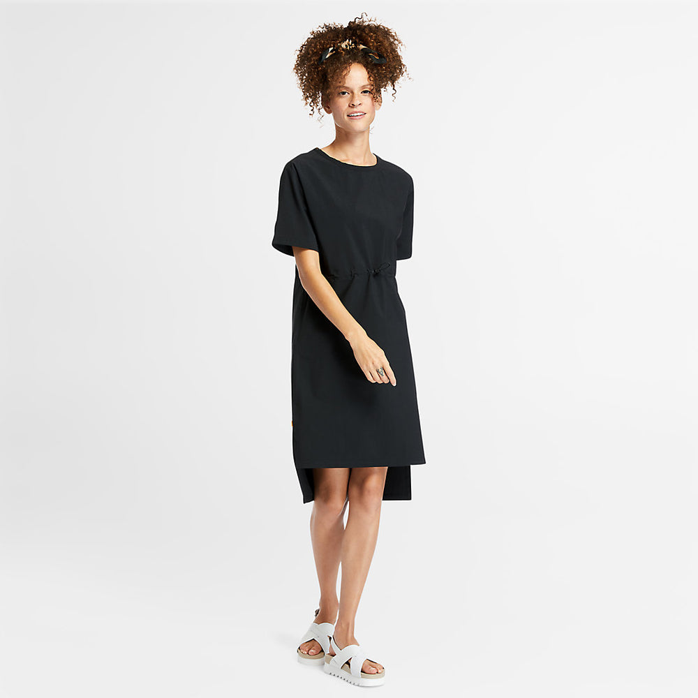 Drawstring T-Shirt Dress for Women in Black Timberland US