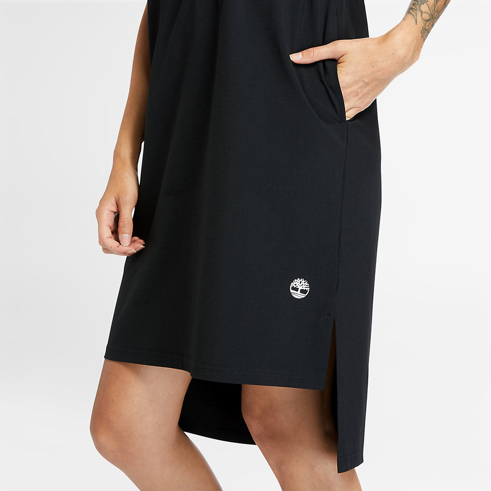 Drawstring T-Shirt Dress for Women in Black Timberland US