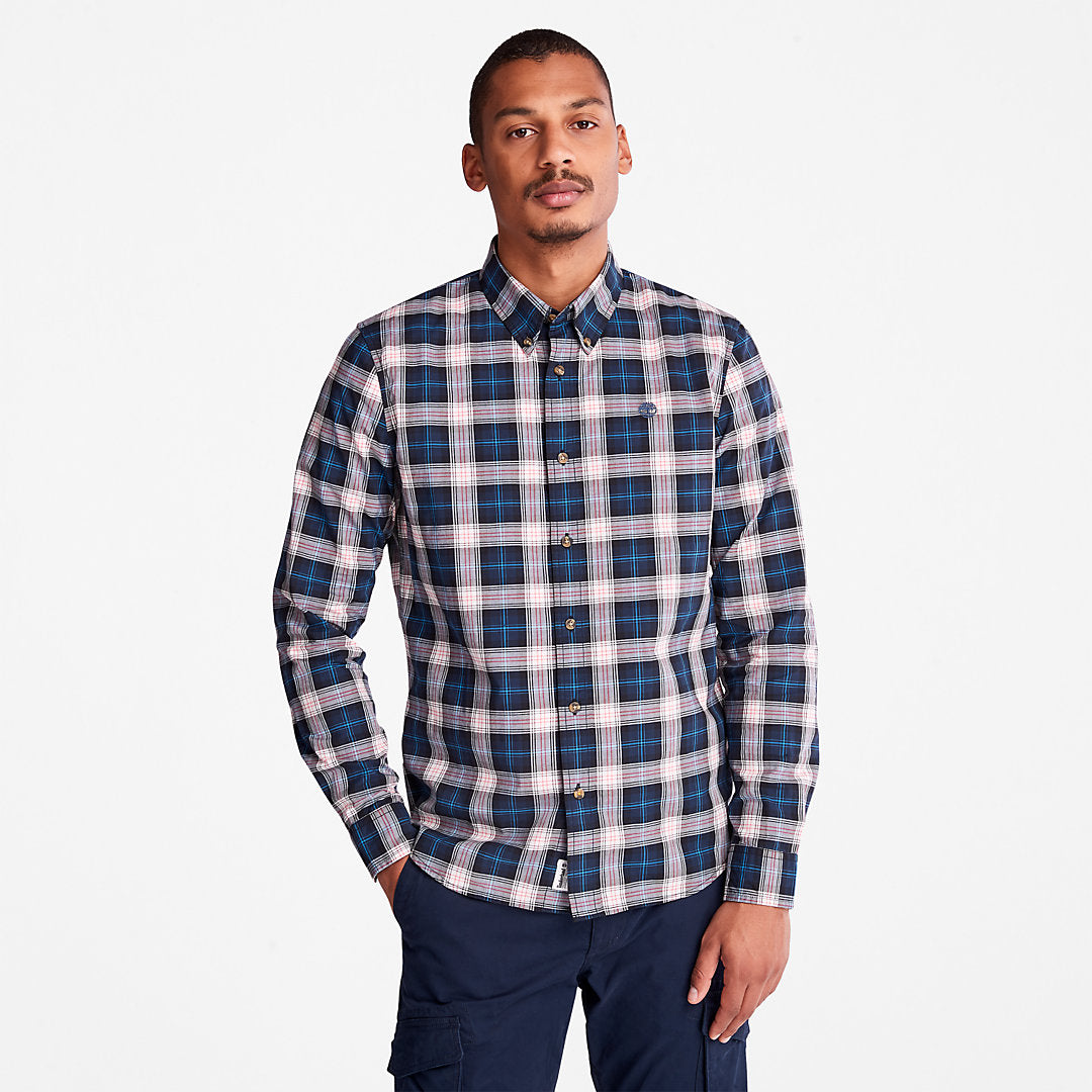 Eastham River Tartan Shirt for Men in Light Grey Timberland Discount