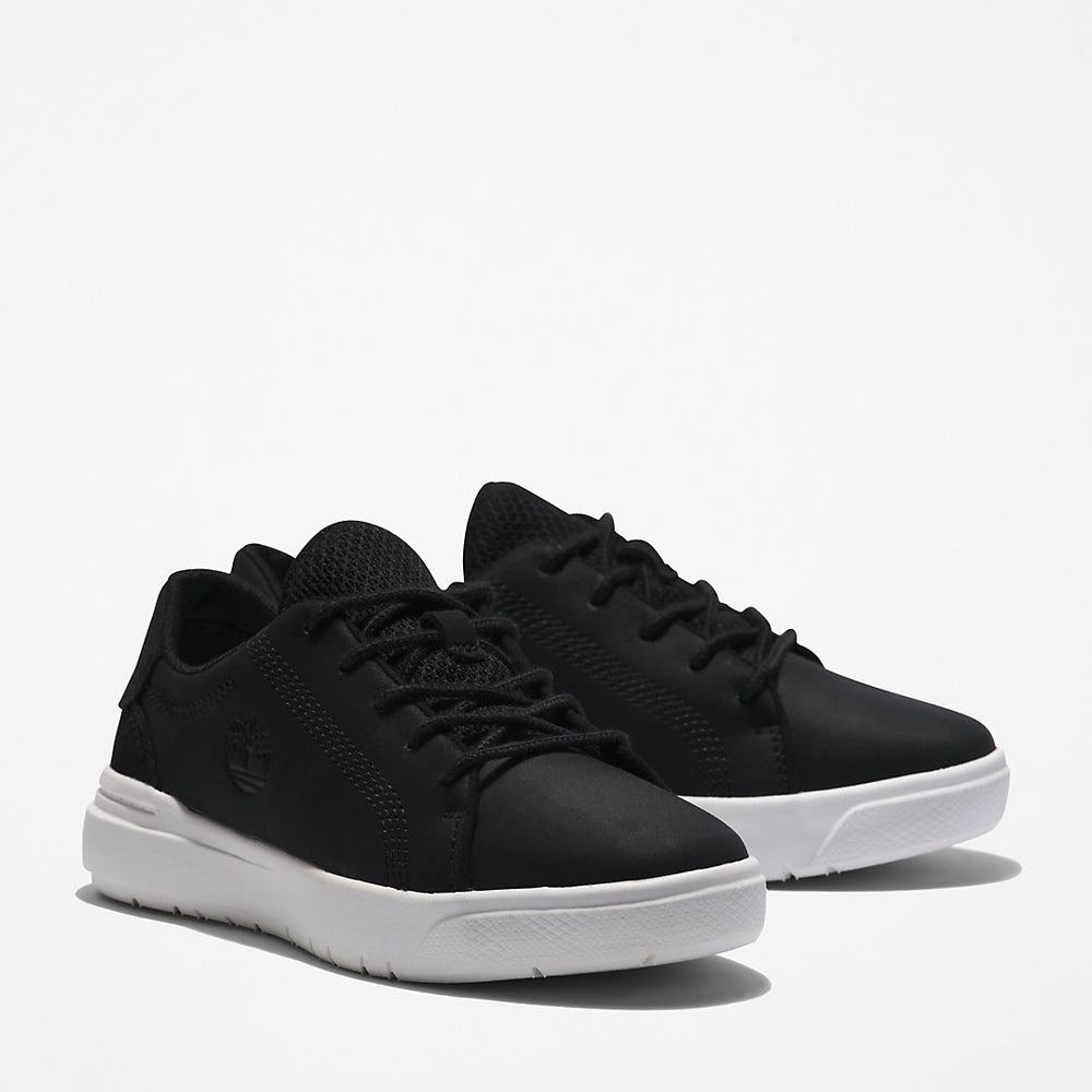 Seneca Bay Leather Trainer for Kids in Black Timberland Sale