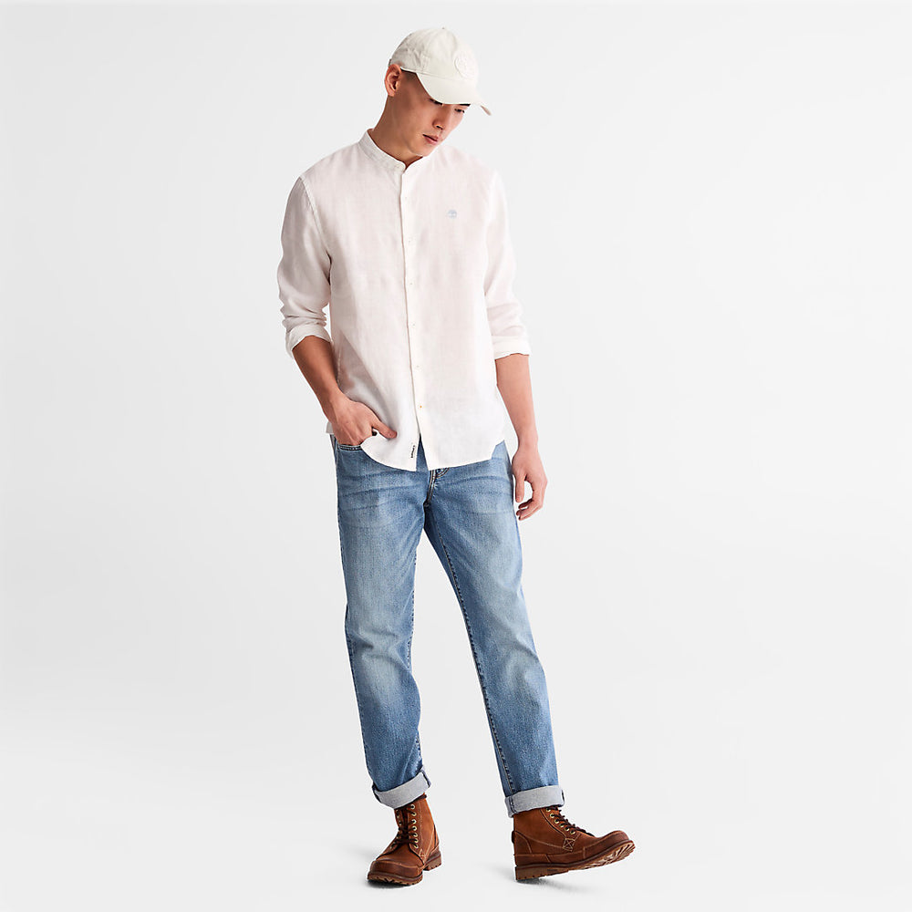 Mill River Linen Shirt for Men in White Timberland On Sale