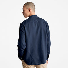 Mill River Linen Shirt for Men in Navy Timberland Outlet