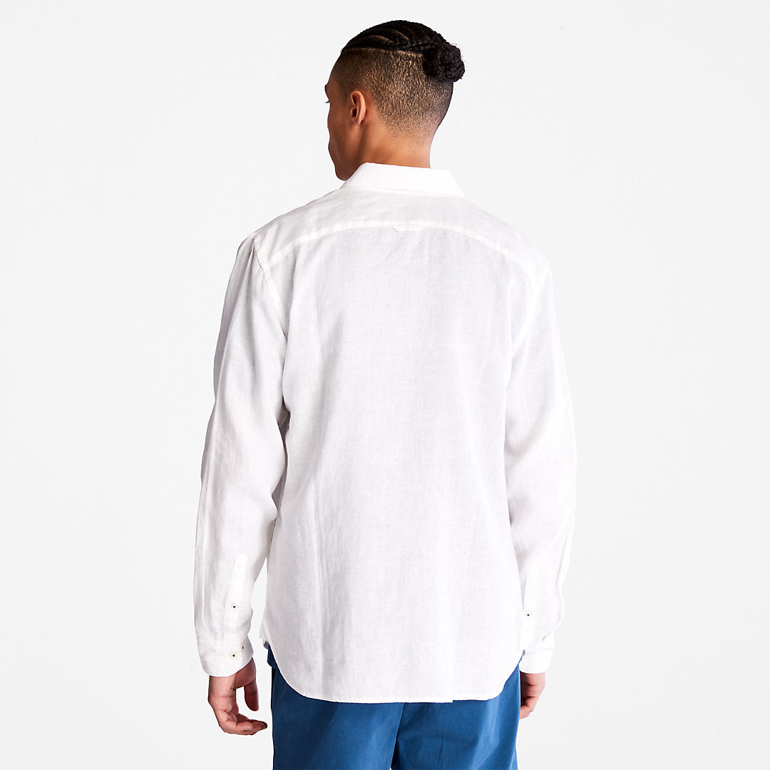Mill River LS Linen Shirt for Men in White Timberland US