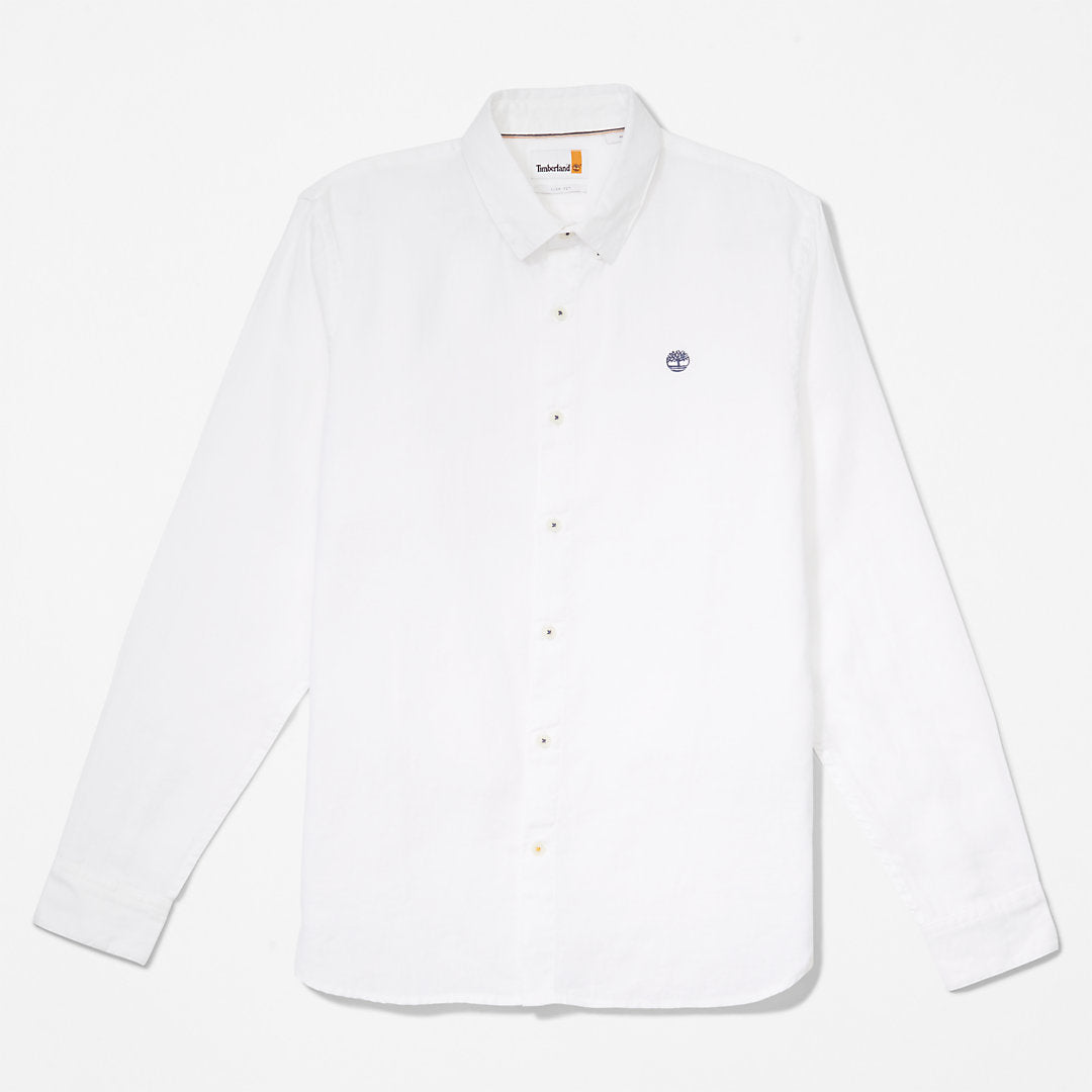 Mill River LS Linen Shirt for Men in White Timberland US
