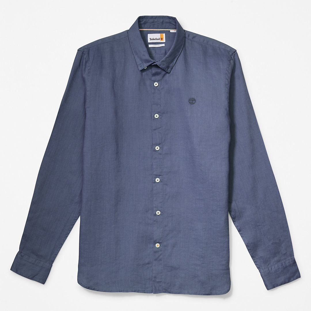 Mill River Slim-Fit Linen Shirt for Men in Blue or Navy Timberland Online