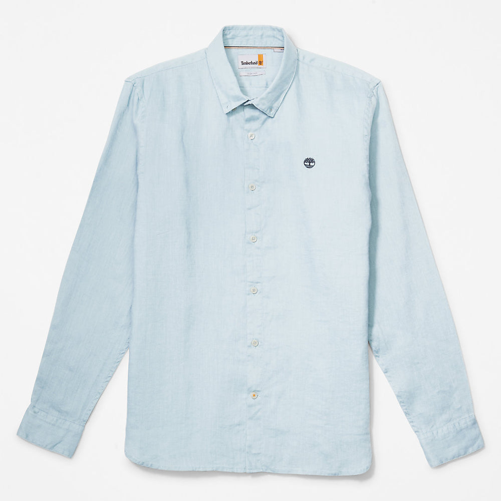 Mill River LS Linen Shirt for Men in Light Blue Timberland Sale
