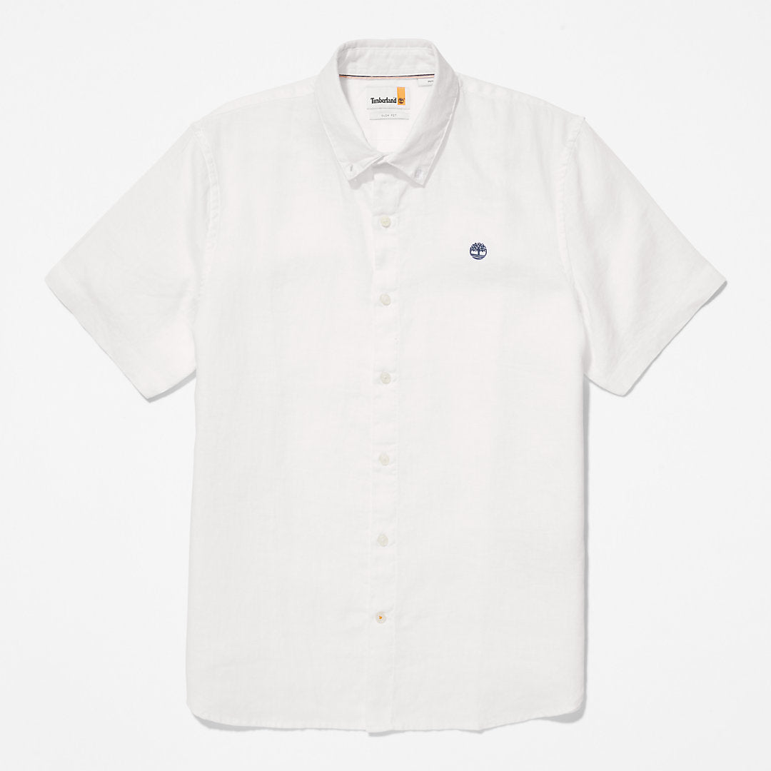 Mill River Short-sleeve Linen Shirt for Men in White Timberland For Sale