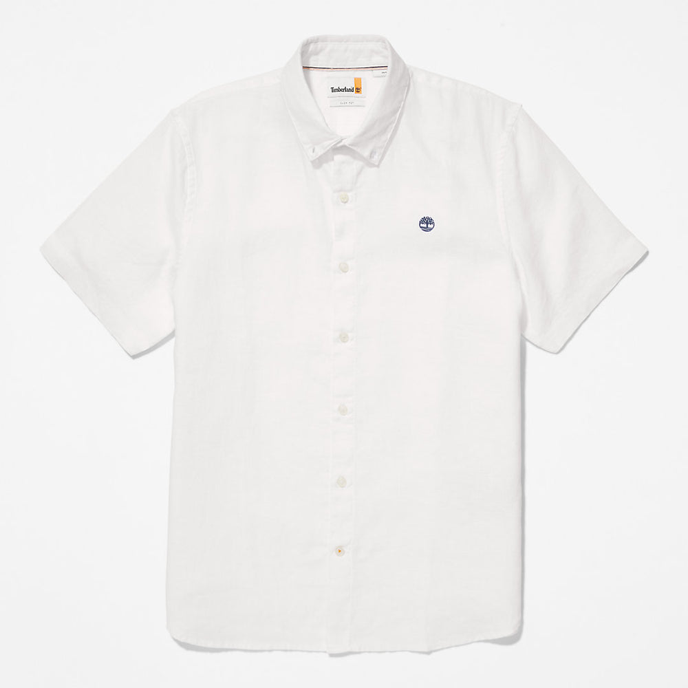 Mill River Short-sleeve Linen Shirt for Men in White Timberland For Sale