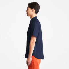 Mill River Short-sleeve Linen Shirt for Men in Navy Timberland Online