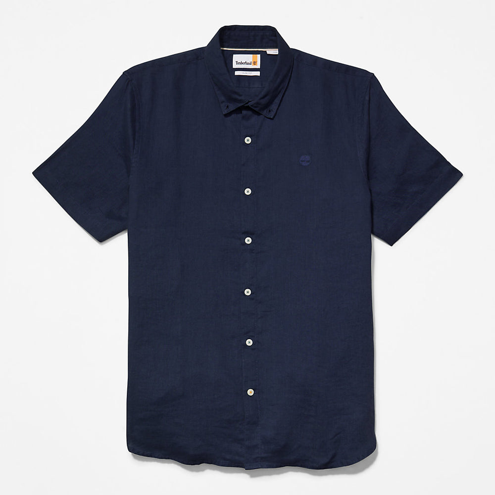 Mill River Short-sleeve Linen Shirt for Men in Navy Timberland Online