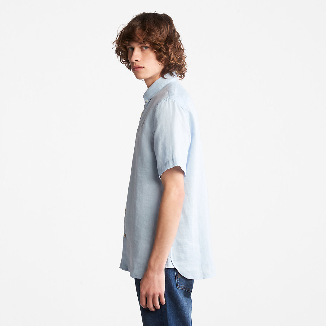 Mill River Short-Sleeve Shirt for Men in Light Blue Timberland On Sale