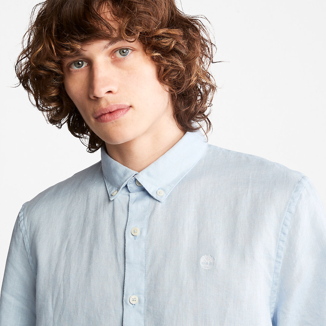 Mill River Short-Sleeve Shirt for Men in Light Blue Timberland On Sale