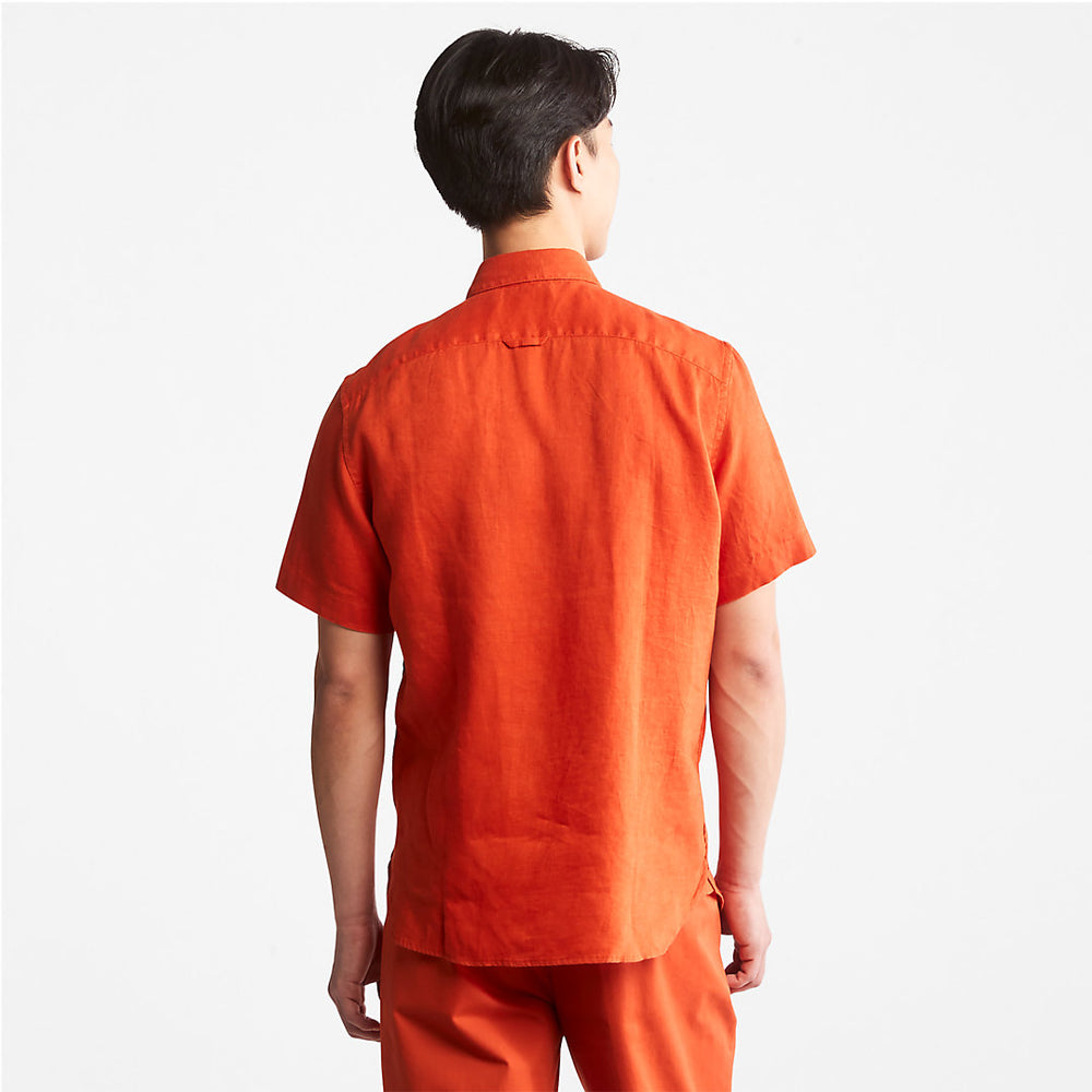 Mill River Short-Sleeve Shirt for Men in Orange Timberland For Sale