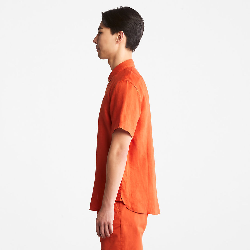 Mill River Short-Sleeve Shirt for Men in Orange Timberland For Sale