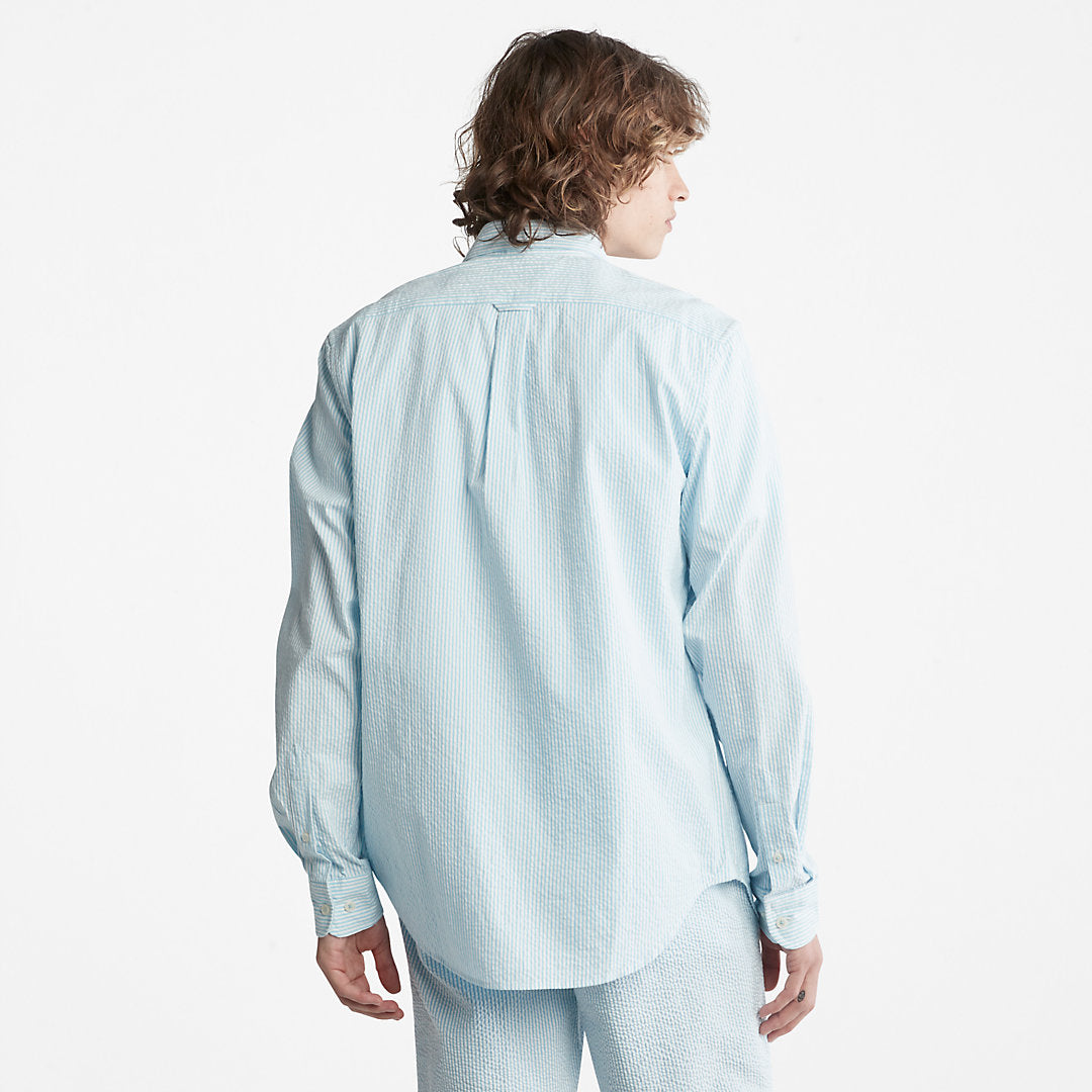 Striped Seersucker Shirt for Men in Blue Timberland Online