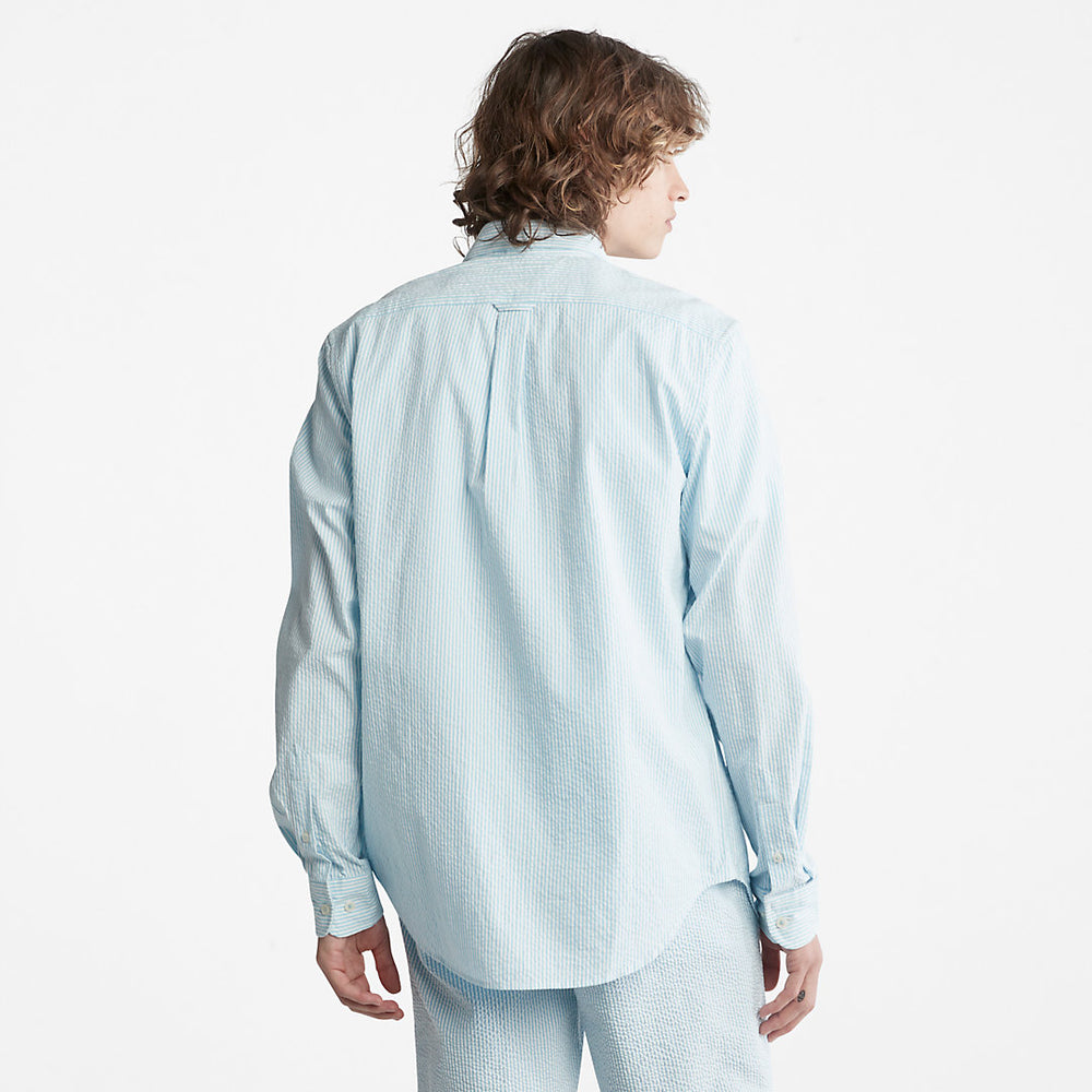 Striped Seersucker Shirt for Men in Blue Timberland Online