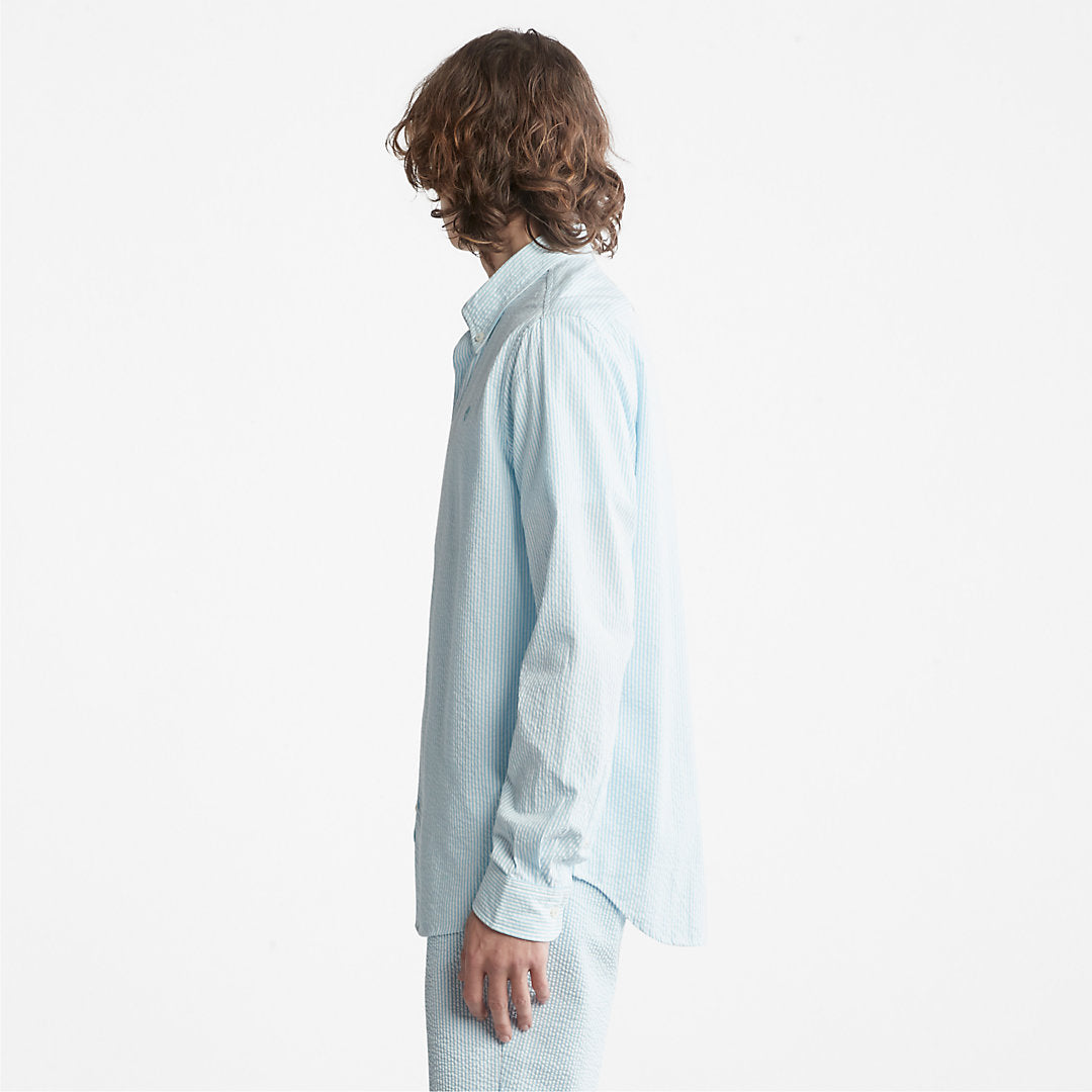 Striped Seersucker Shirt for Men in Blue Timberland Online