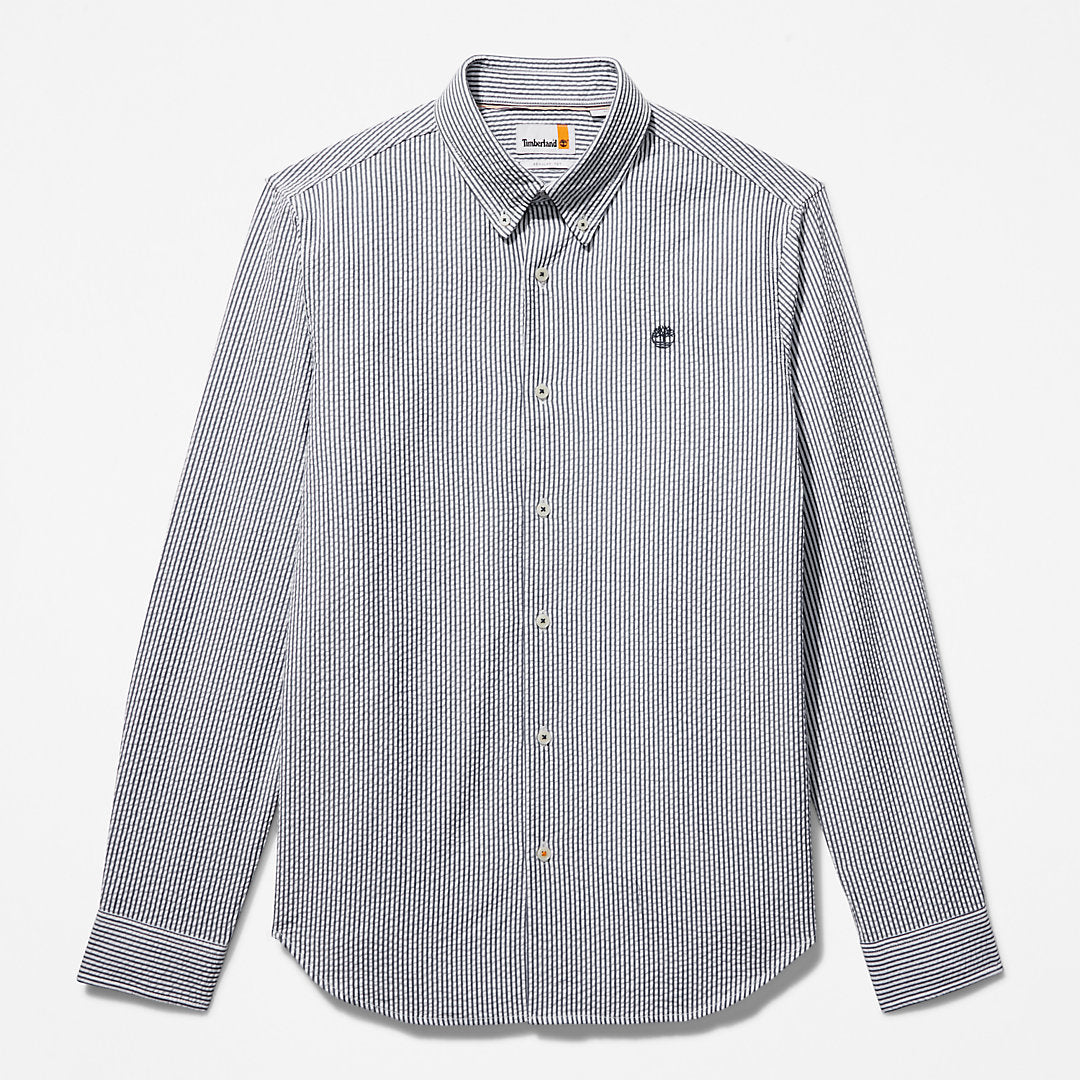 Striped Seersucker Shirt for Men in Navy Timberland Outlet