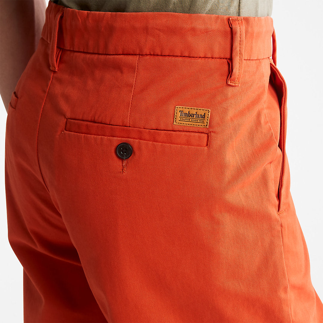 Squam Lake Stretch Chino Shorts for Men in Orange Timberland US