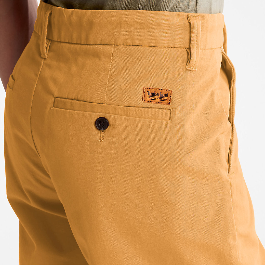 Squam Lake Stretch Chino Shorts for Men in Orange Timberland On Sale