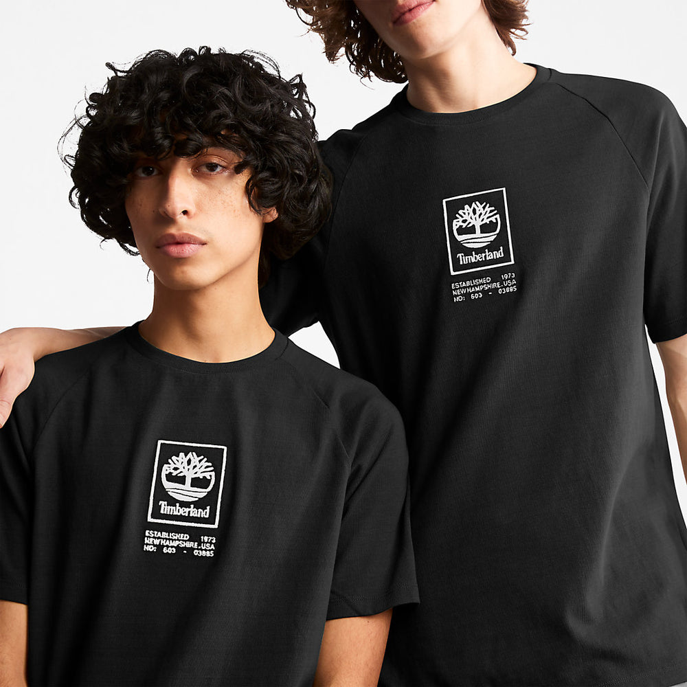 Heavyweight Logo T-Shirt for Men in Black Timberland Online