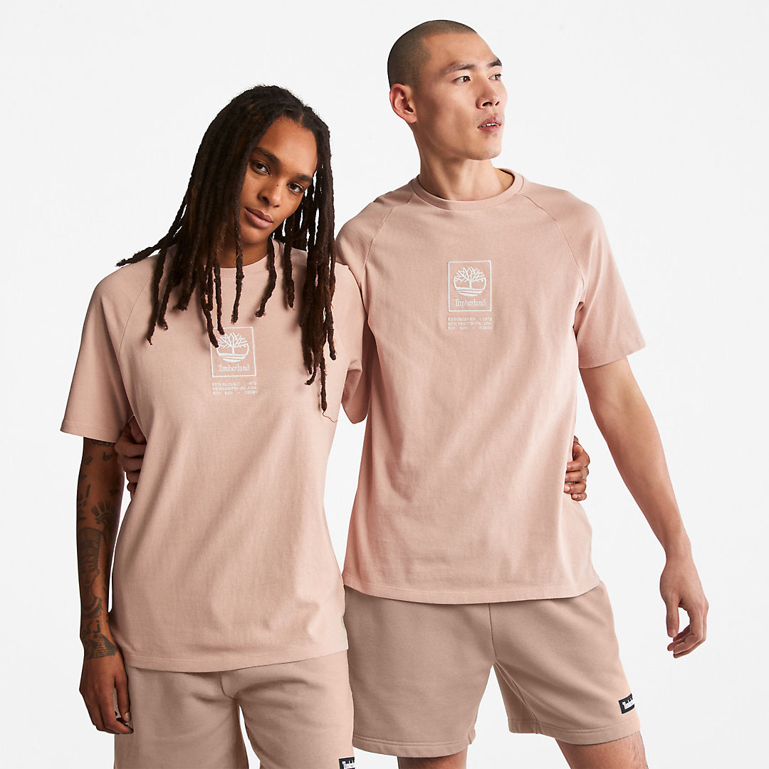 Stacked Logo T-shirt for All Gender in Light Pink Timberland Online