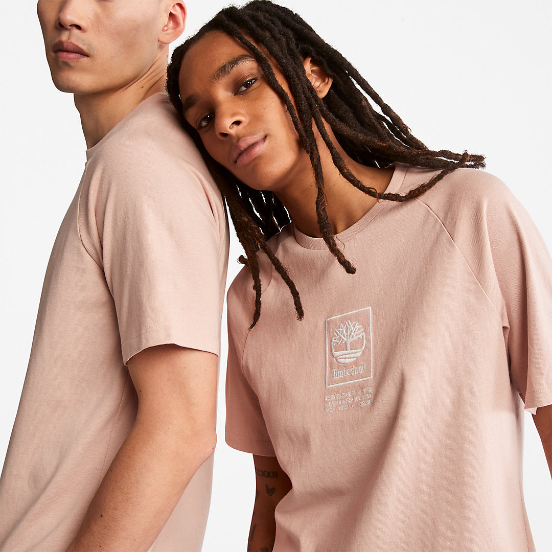 Stacked Logo T-shirt for All Gender in Light Pink Timberland Online
