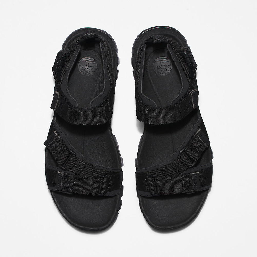 Garrison Trail Webbing-strap Sandal for Men in Monochrome Black Timberland Discount