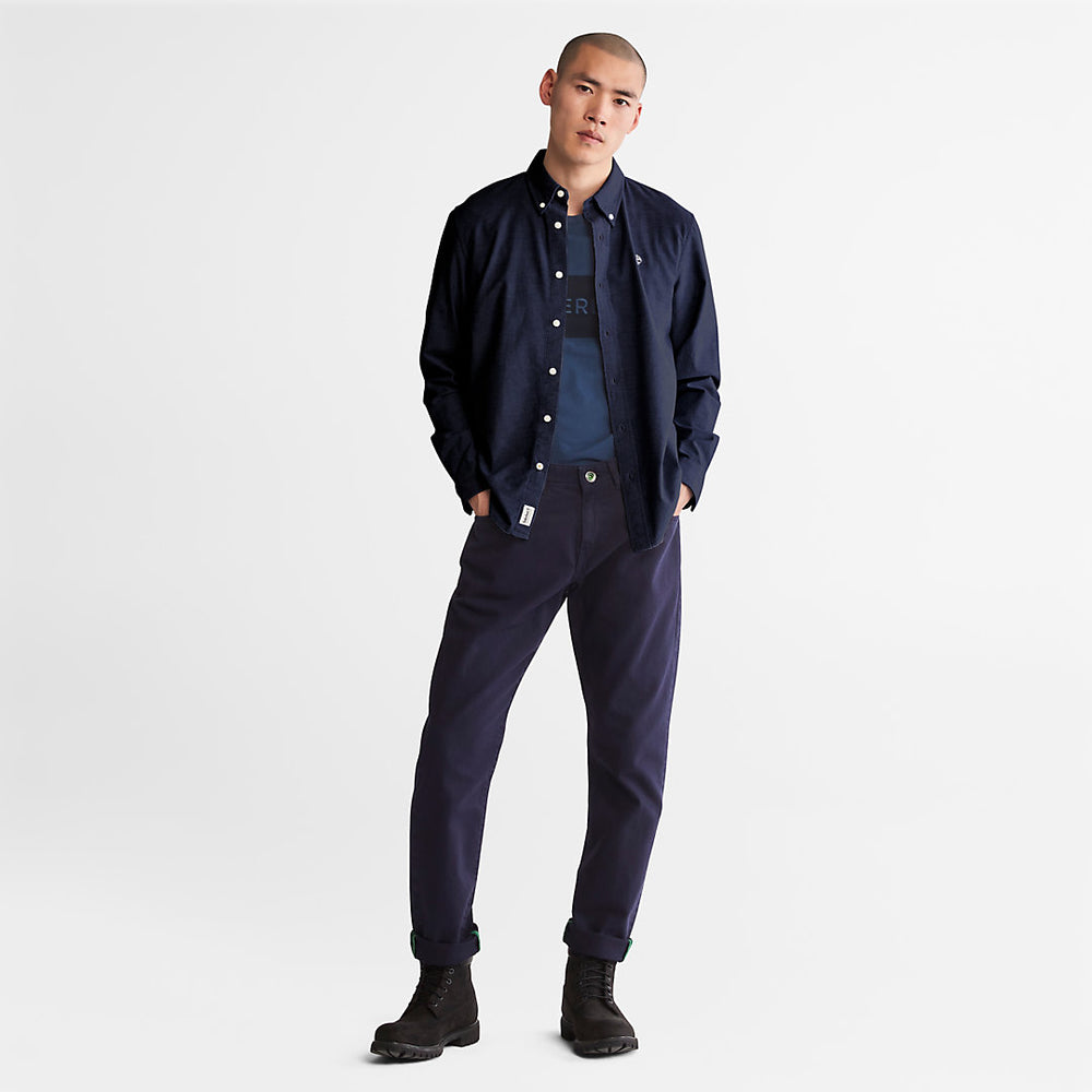 Pleasant River Slim Oxford Shirt for Men in Navy Timberland For Sale