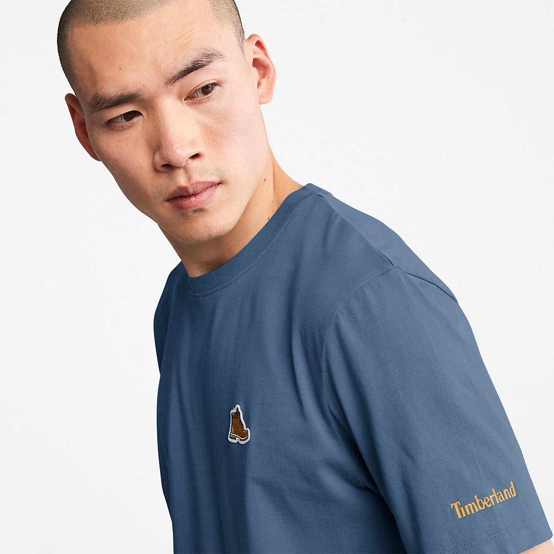 Boot-Logo T-Shirt for Men in Navy Timberland Online