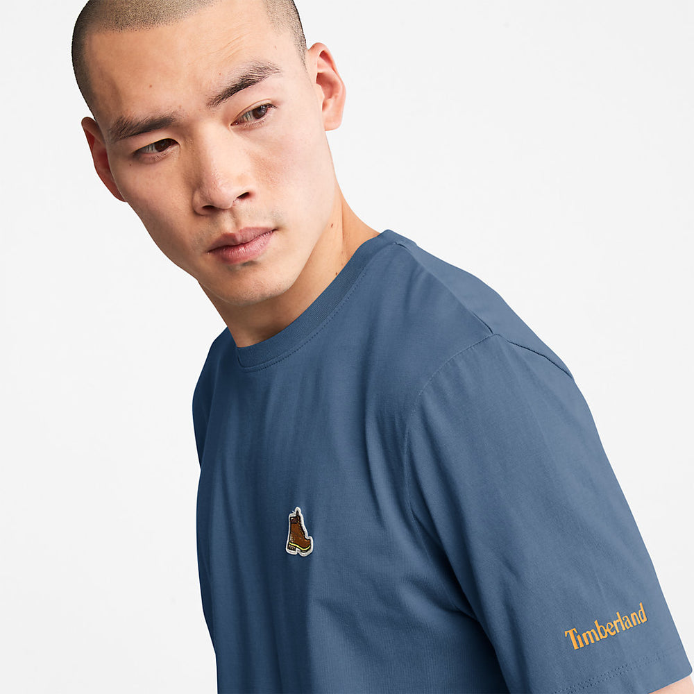 Boot-Logo T-Shirt for Men in Navy Timberland Online
