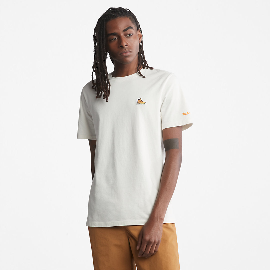 Boot-Logo T-Shirt for Men in White Timberland Sale