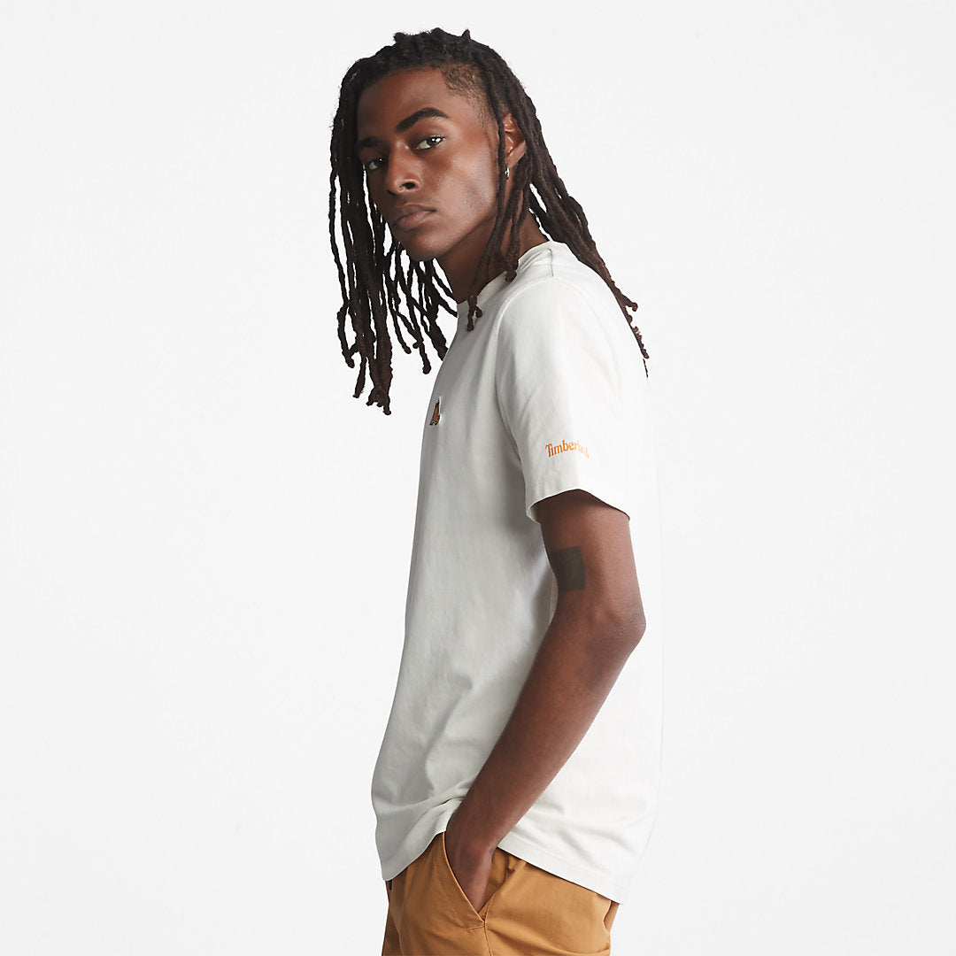 Boot-Logo T-Shirt for Men in White Timberland Sale