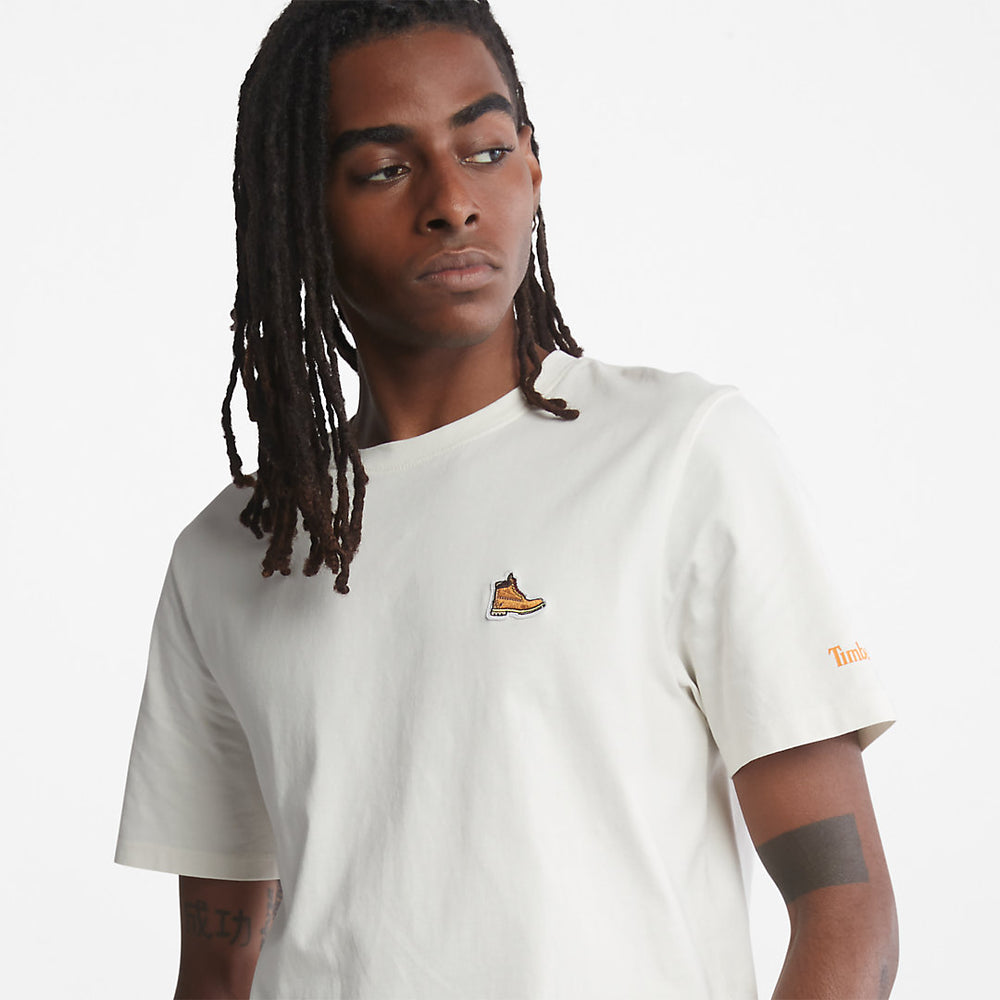 Boot-Logo T-Shirt for Men in White Timberland Sale
