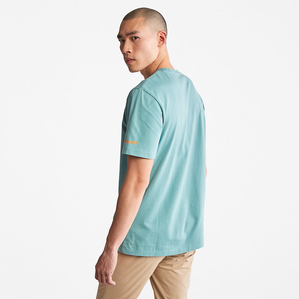 Boot-Logo T-Shirt for Men in Blue Timberland Discount