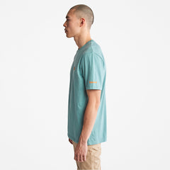 Boot-Logo T-Shirt for Men in Blue Timberland Discount